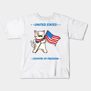 United States country of freedom Kids T-Shirt